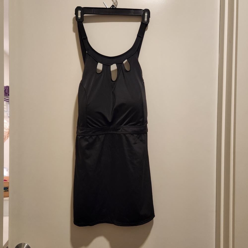 Halter key hole tankini top